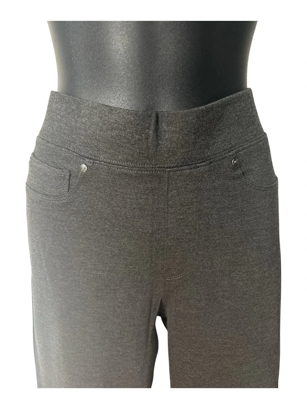 Seven7 Black High-Waist Ponte Charcol Gray Leggings NWT Size S